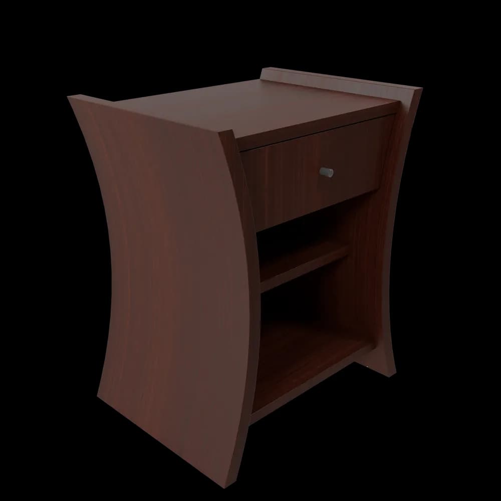 Bedside Table African Cherry thumbnail 1