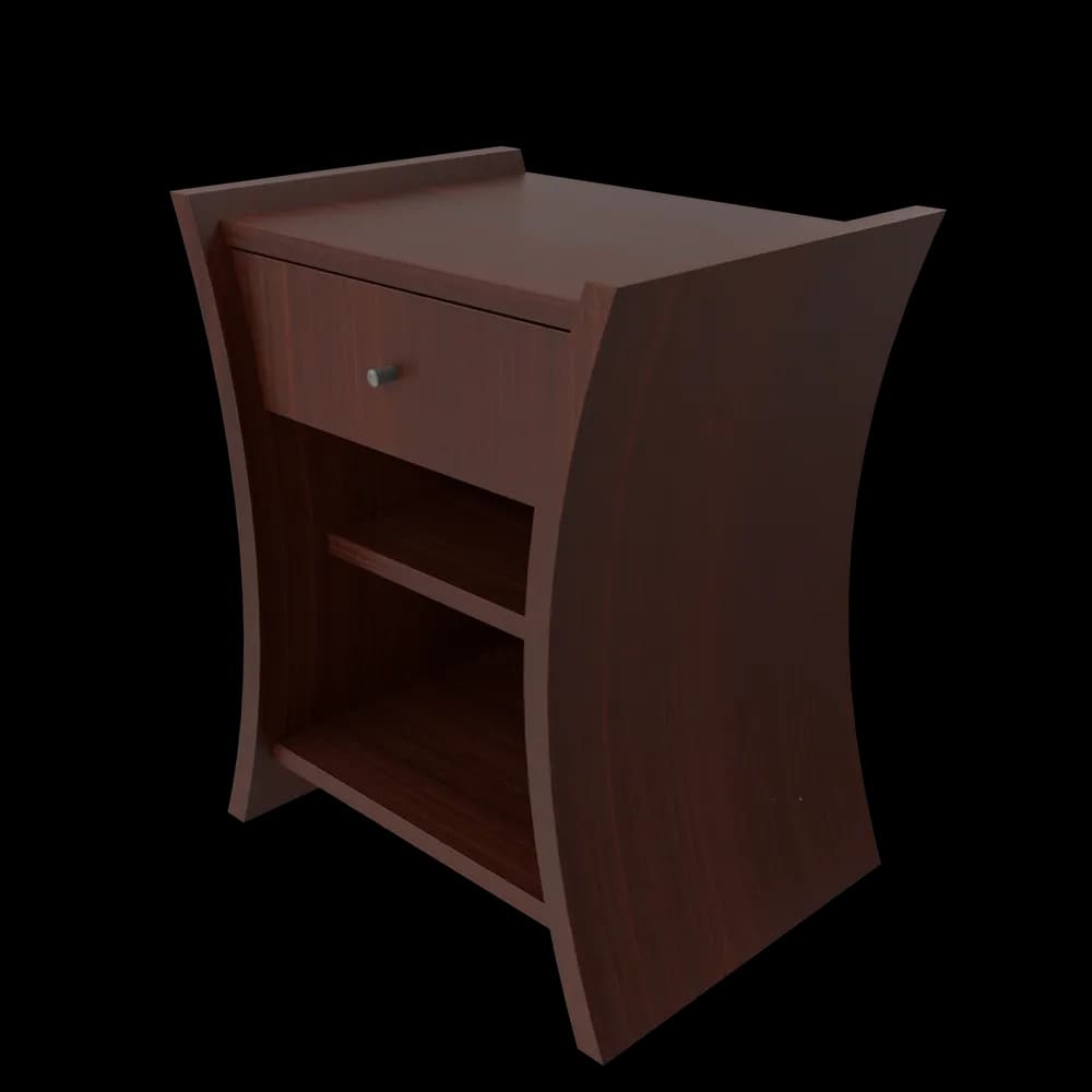 Bedside Table African Cherry thumbnail 2
