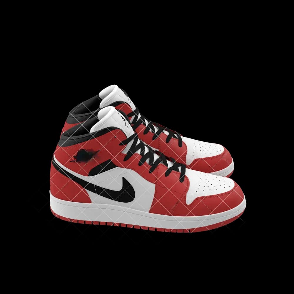 Nike Air Jordan 1 Red And Black thumbnail 3