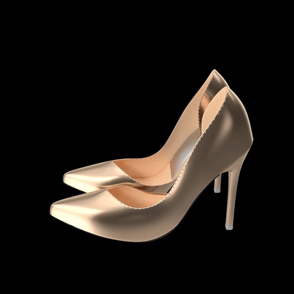 Golden Shoes Woman thumbnail 1